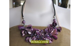 multi flowers necklaces shells nuged wholesale 